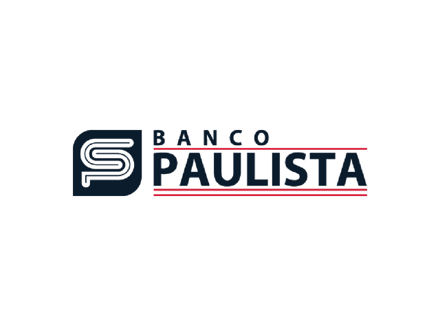 Logotipo do Banco Paulista com ícone "S" estilizado e texto.