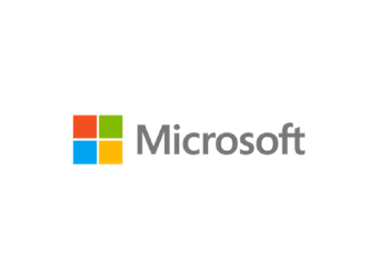 Logotipo da Microsoft: quadrado multicolorido com a palavra "Microsoft" à direita.