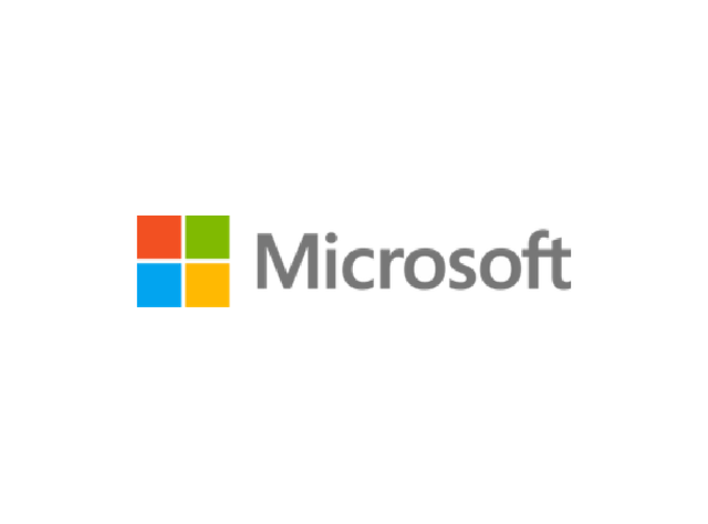 Logotipo da Microsoft: quadrado multicolorido com a palavra "Microsoft" à direita.