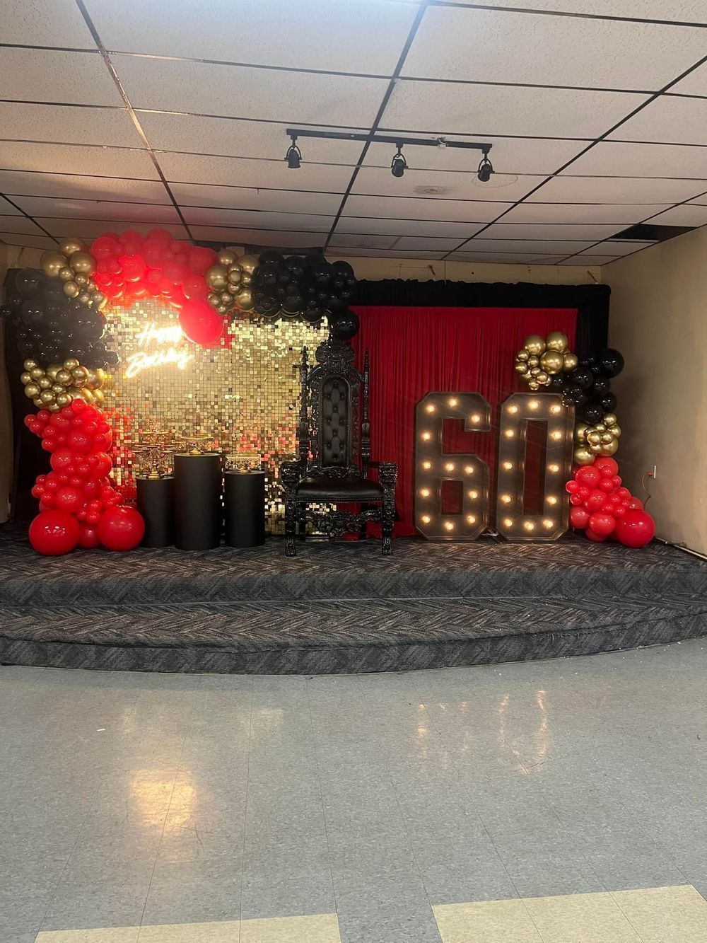 Birthday party setup