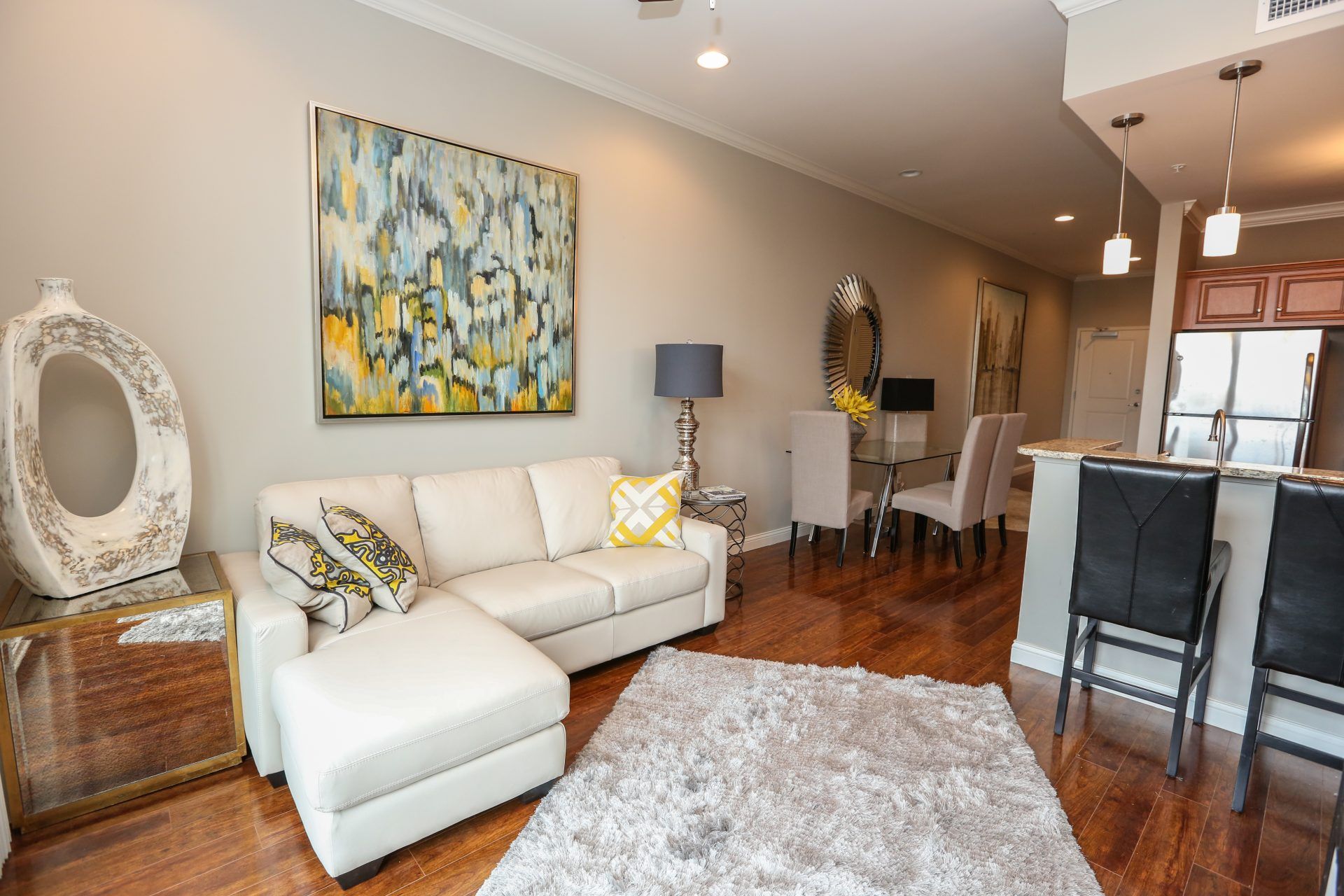 The Lofts of Columbia Features Beautifully Furnished Living Rooms in Columbia, MO