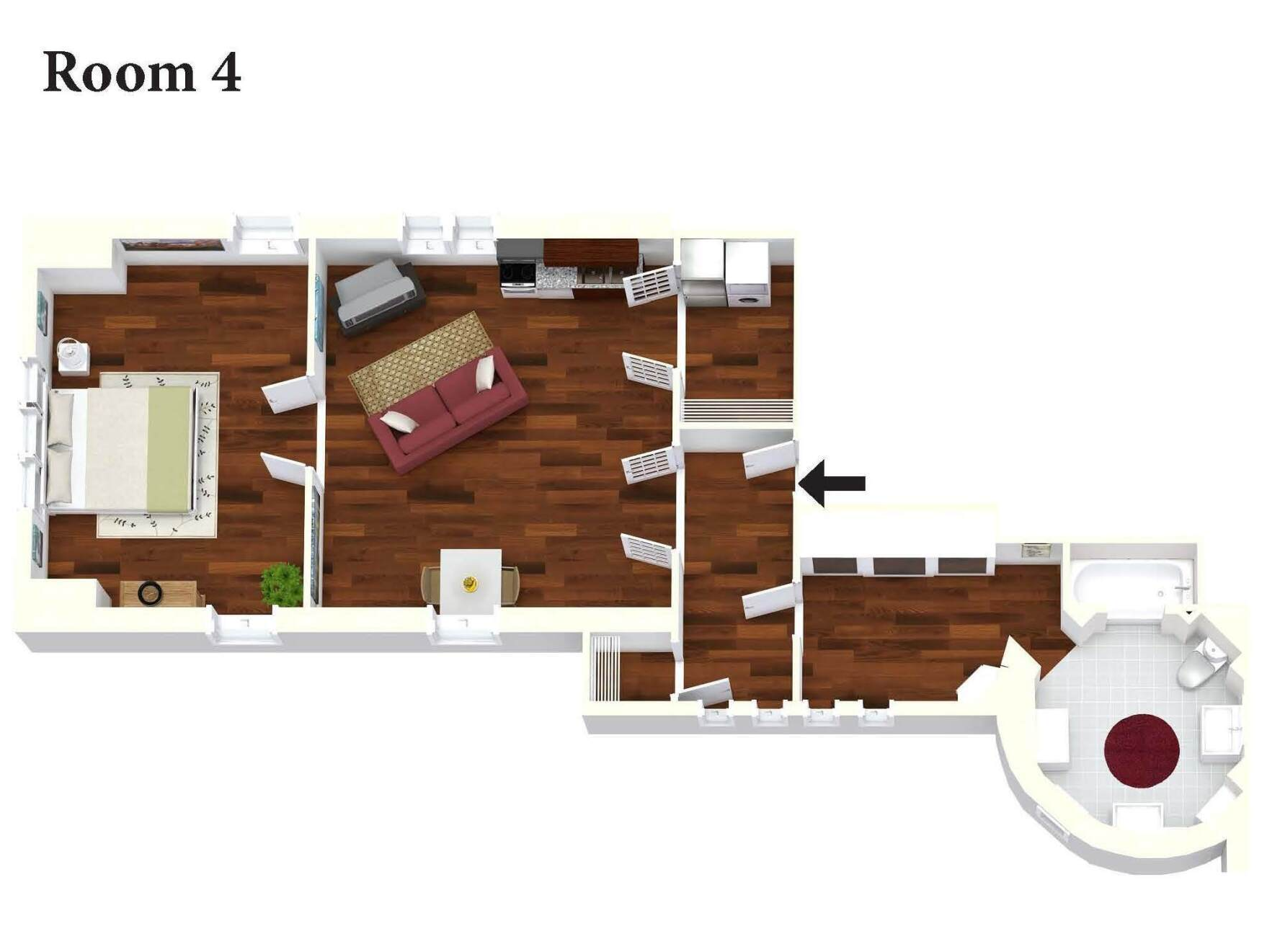 Check Out The Manor Floor Plan for Room 4 in Columbia, MO