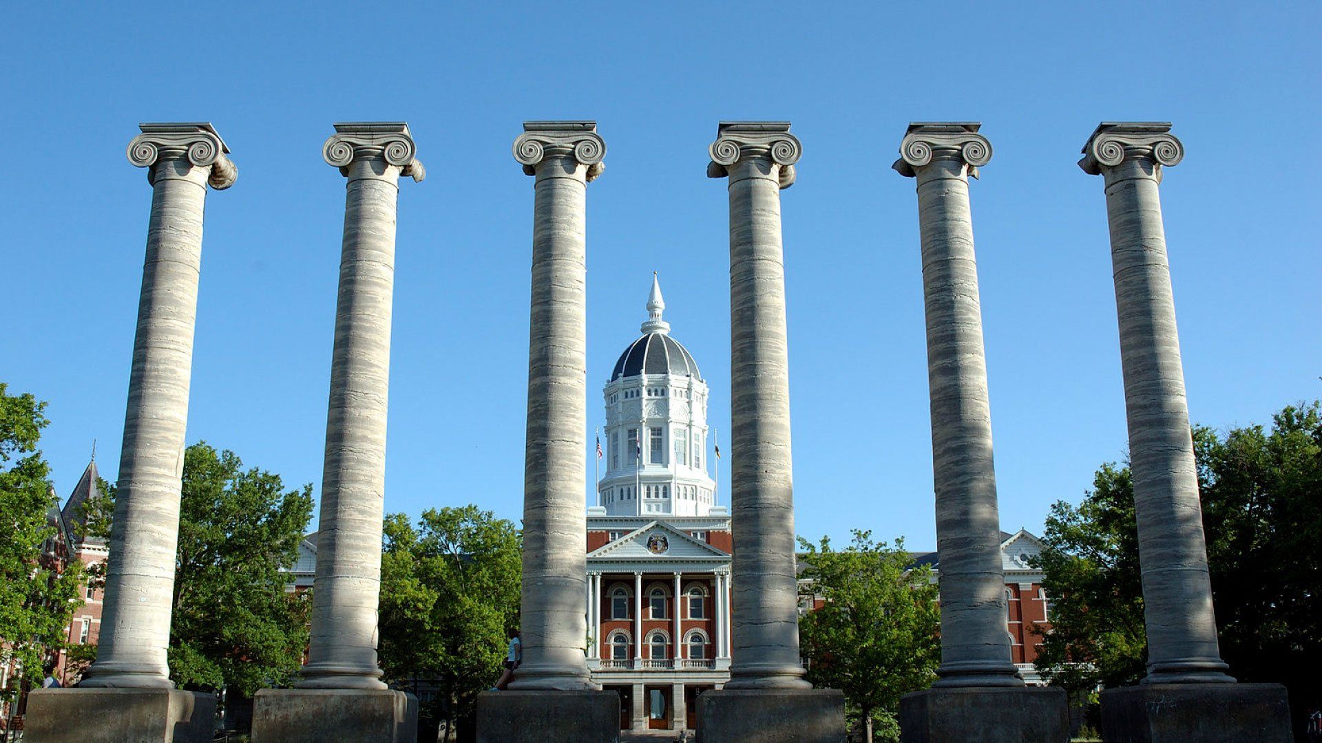 The Famous University of Missouri Columns, Which Is Near The Lofts of Columbia on 9th Street