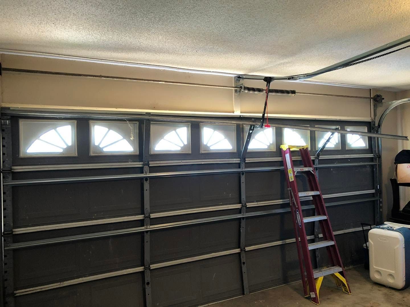 interior of garage door