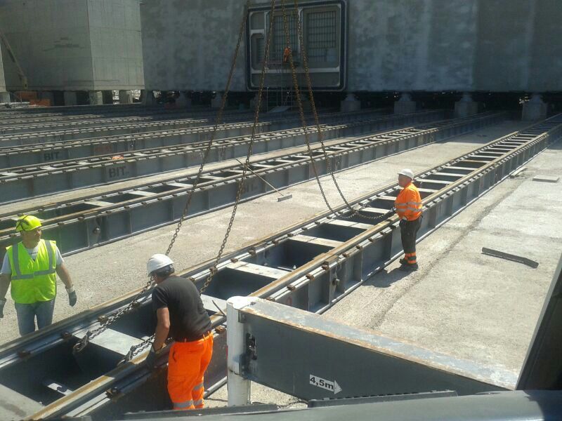 Posa di strutture prefabbricate