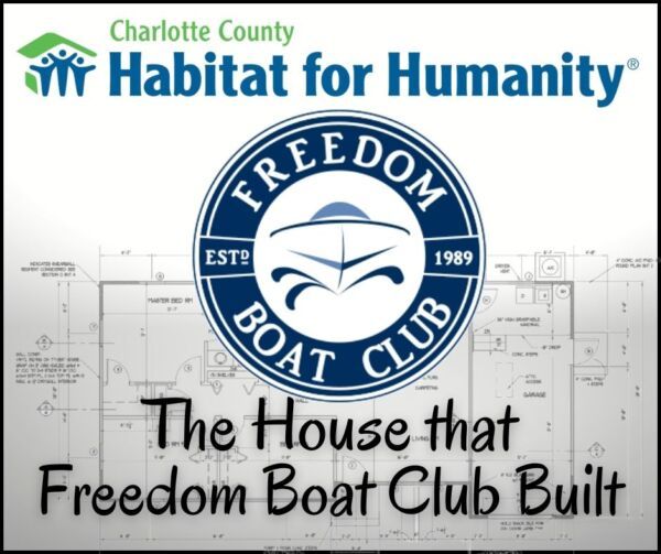 Charlotte County Habitat for Humanity and Freedom Boat Club logo with text 