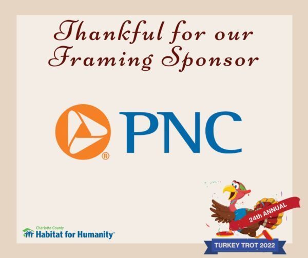 PNC logo on a sign thanking the 