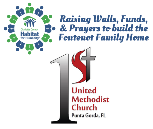 Habitat for Humanity and 1st United Methodist Church fundraising to build the Fontenot Family Home.