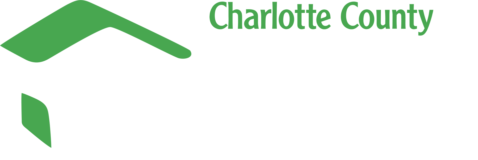 Green graphic of a stylized house with the text 