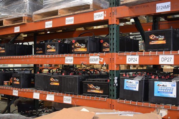 A warehouse filled with many different types of batteries