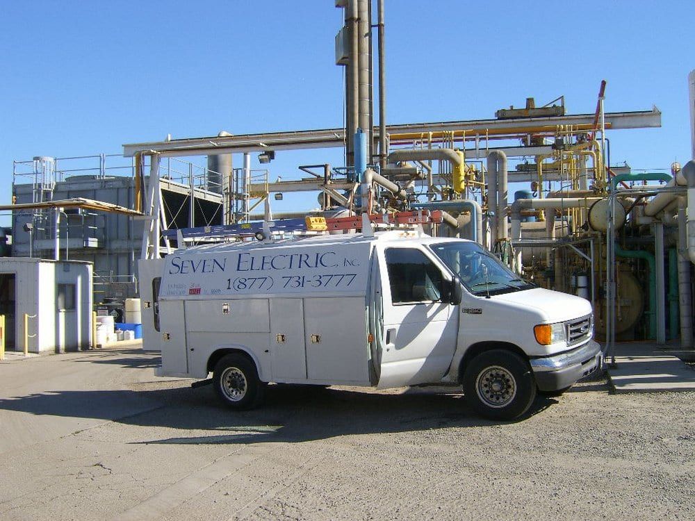 A white service van with 