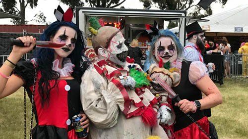 horror movie campout clowns