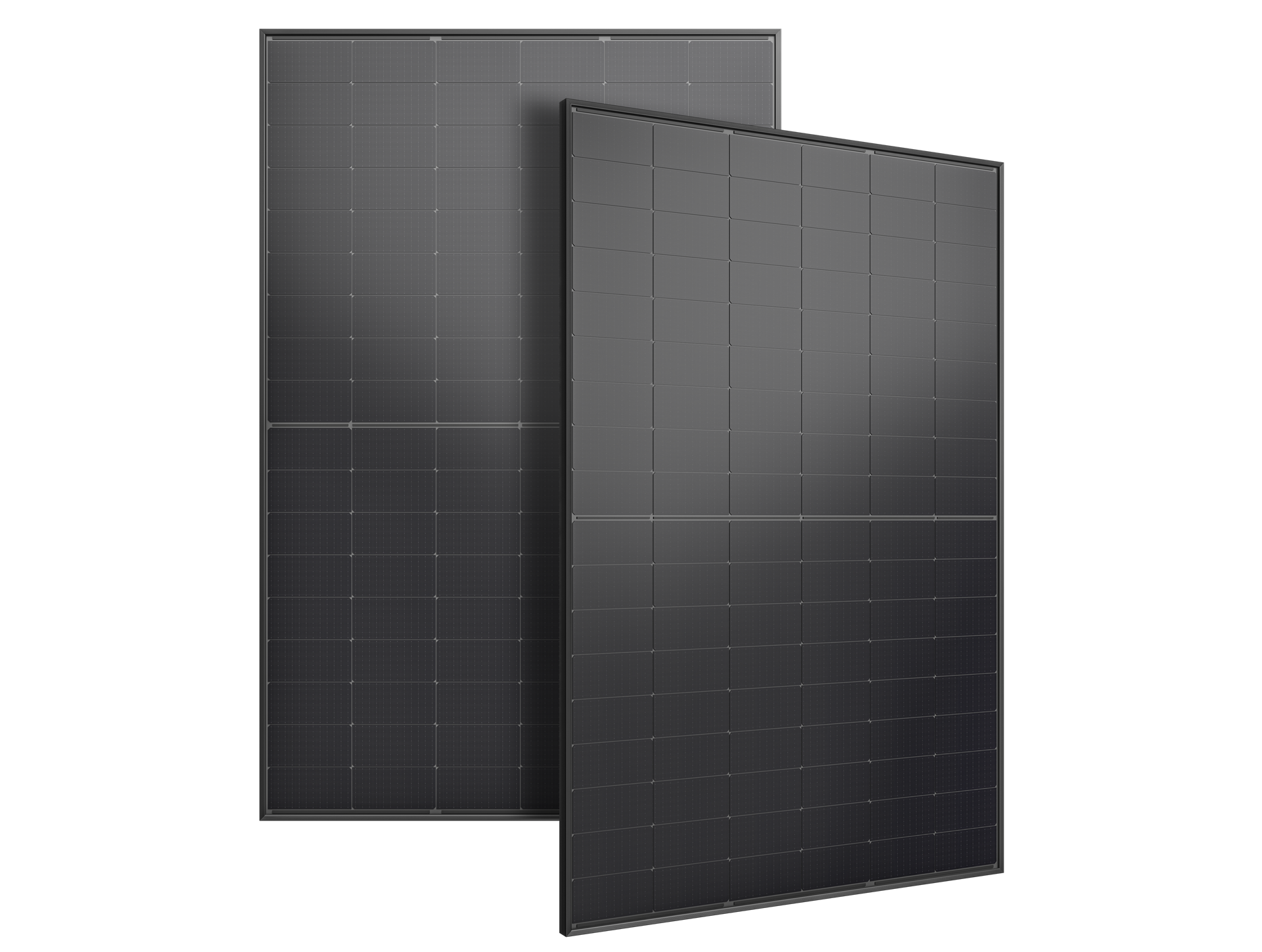 A black solar panel with holes in it on a white background.