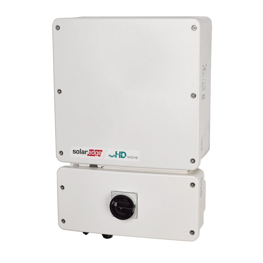 A white box with a switch on it is a solar inverter.