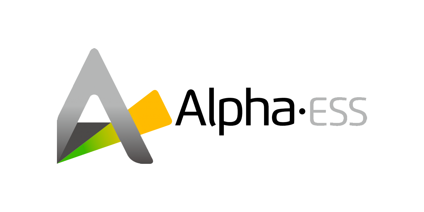 A logo for a company called alpha ess on a white background.