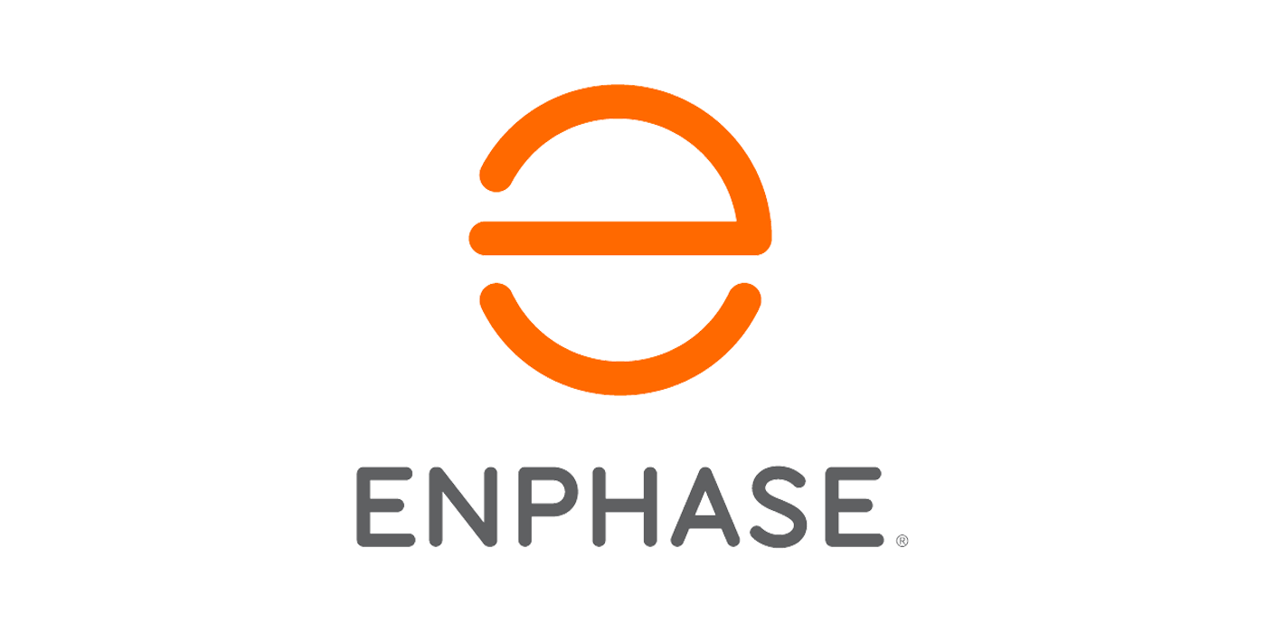The enphase logo is orange and black on a white background.