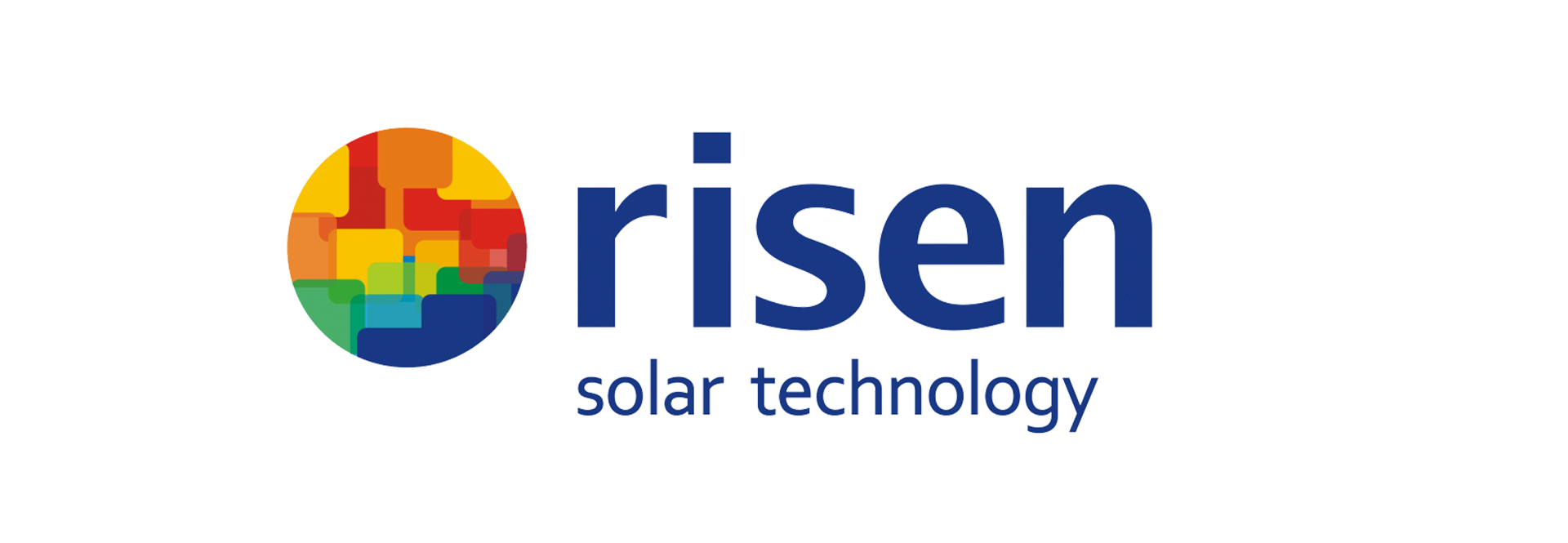 The logo for risen solar technology has a colorful circle in the middle.