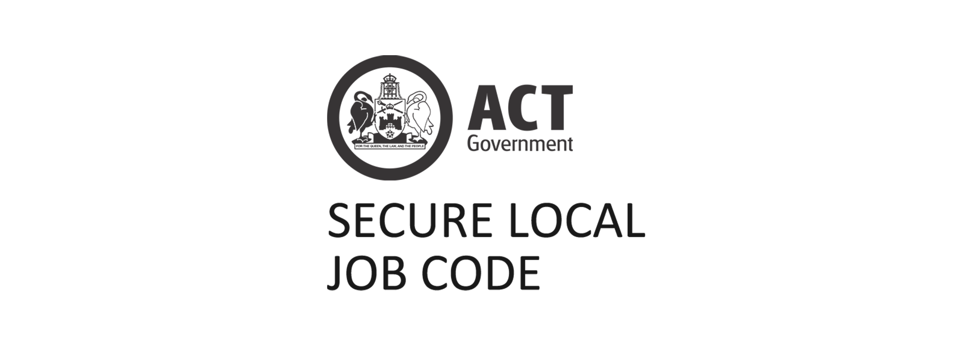A black and white logo for act secure local job code