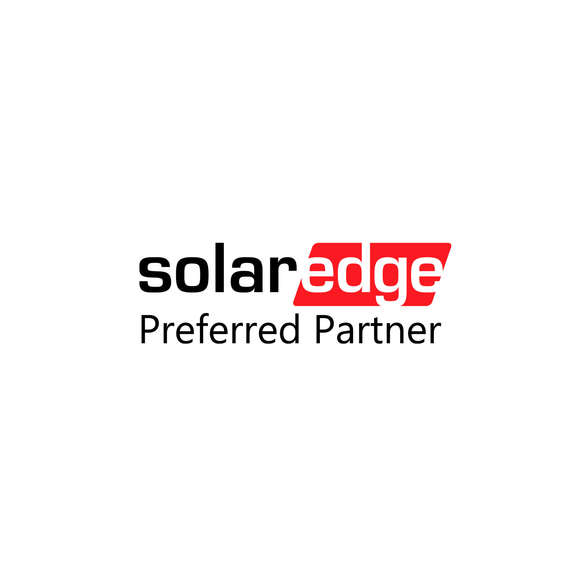 The solar edge logo is a preferred partner of solar edge.