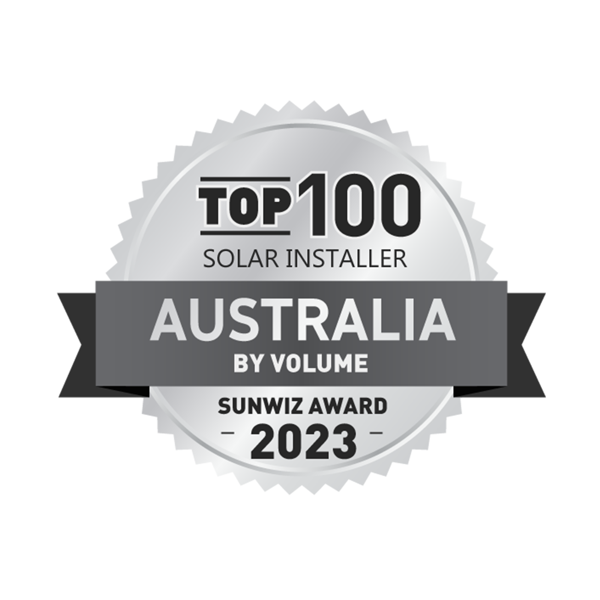 Top 100 solar installer australia by volume sunwiz award 2023