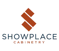 A logo for a company called showplace cabinetry.