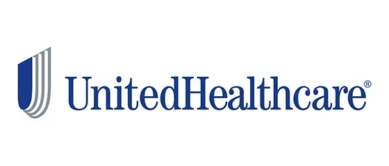 UnitedHealthcare logo with a blue and silver design and text.