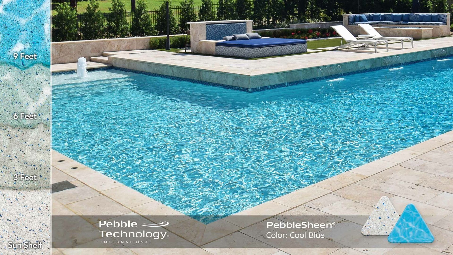 pebble sheen pool finish cool blue