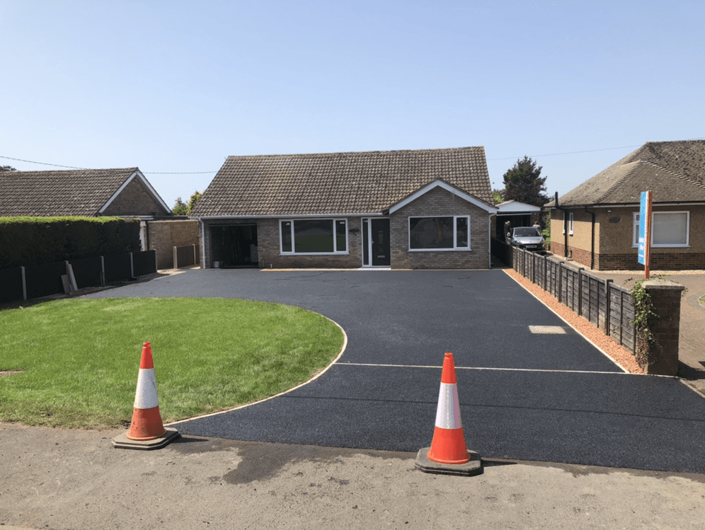 Asphalt laid for residential drive