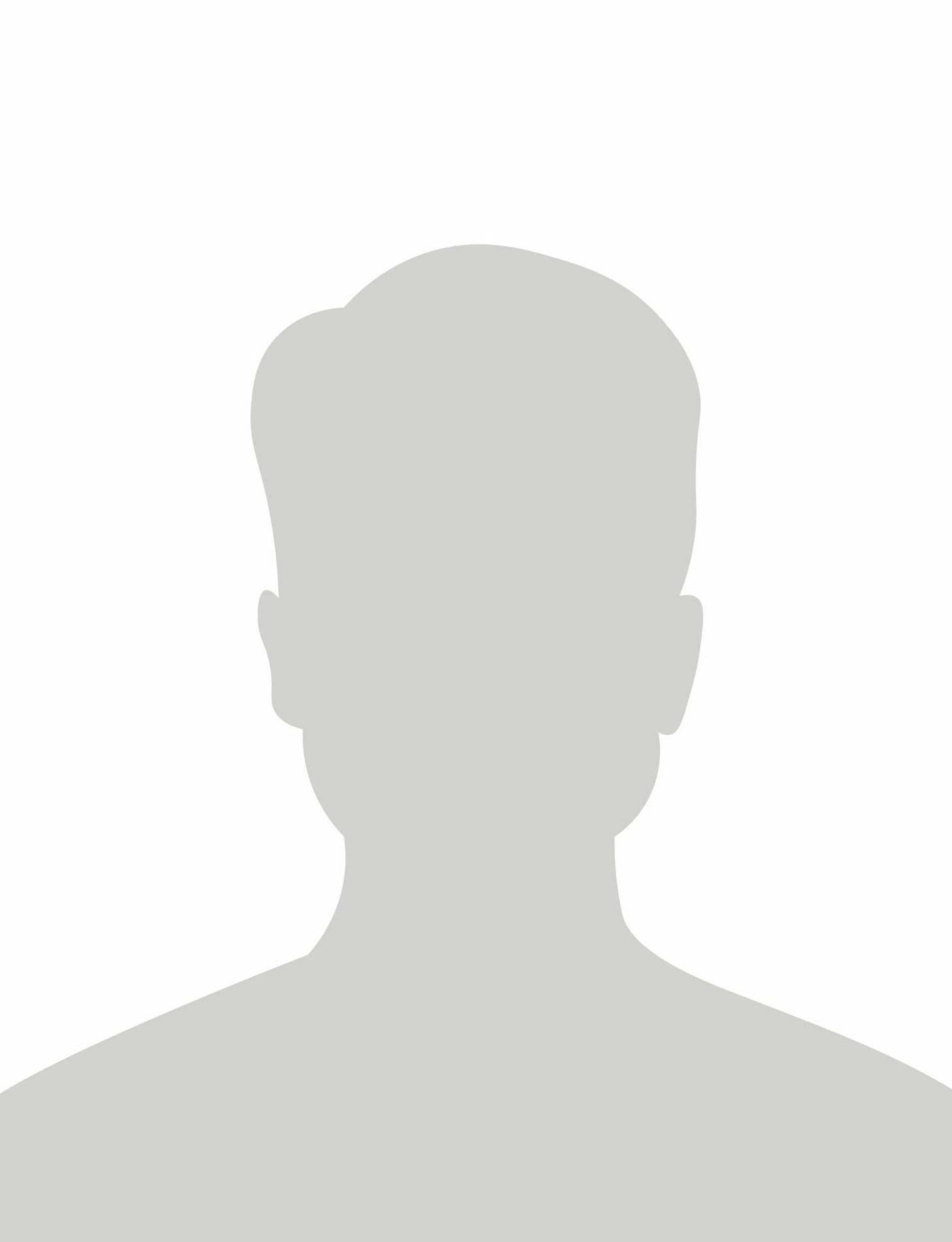 Die Silhouette eines Männerkopfes auf weißem Hintergrund.