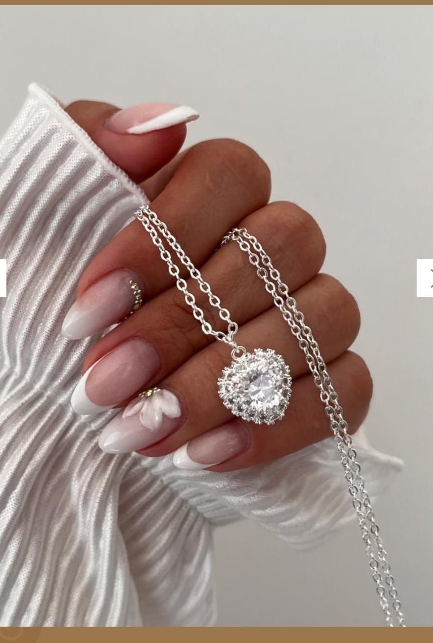 Collar corazon piedra