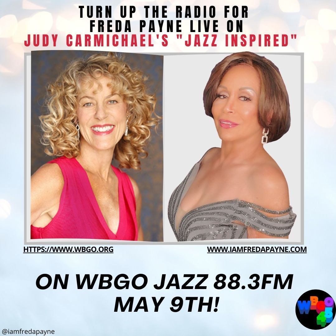 A poster for freda payne live on judy garmichael 's jazz inspired