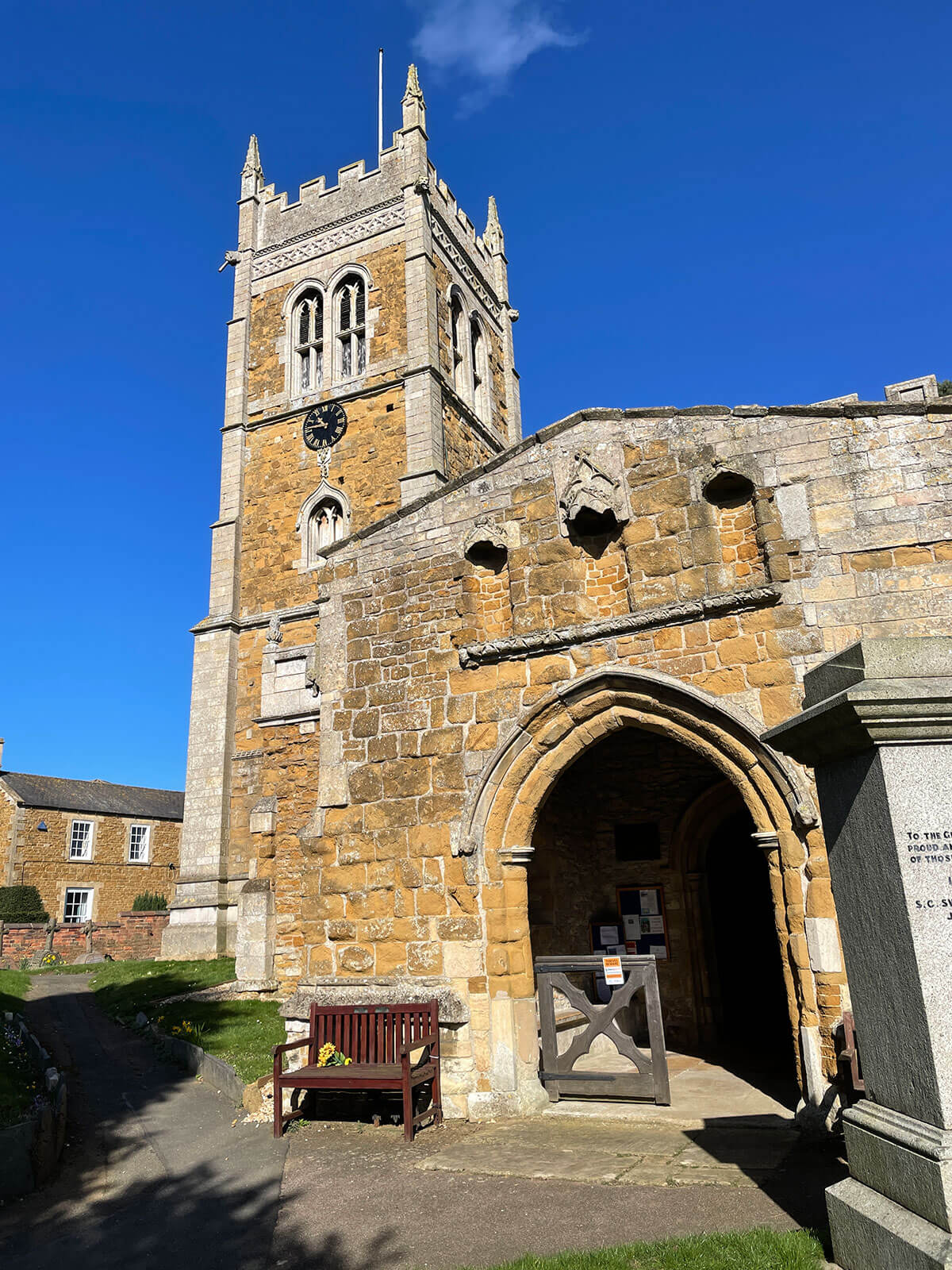 Entrance to church in Melton Mowbray