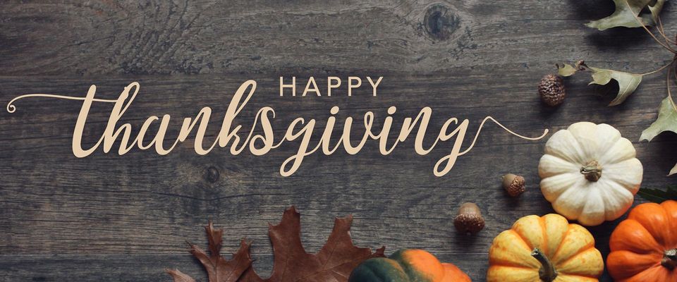 Happy Thanksgiving Banner — Fishers, IN — Norwood Economics