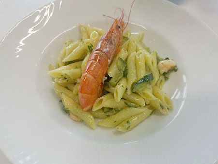 penne e gamberi