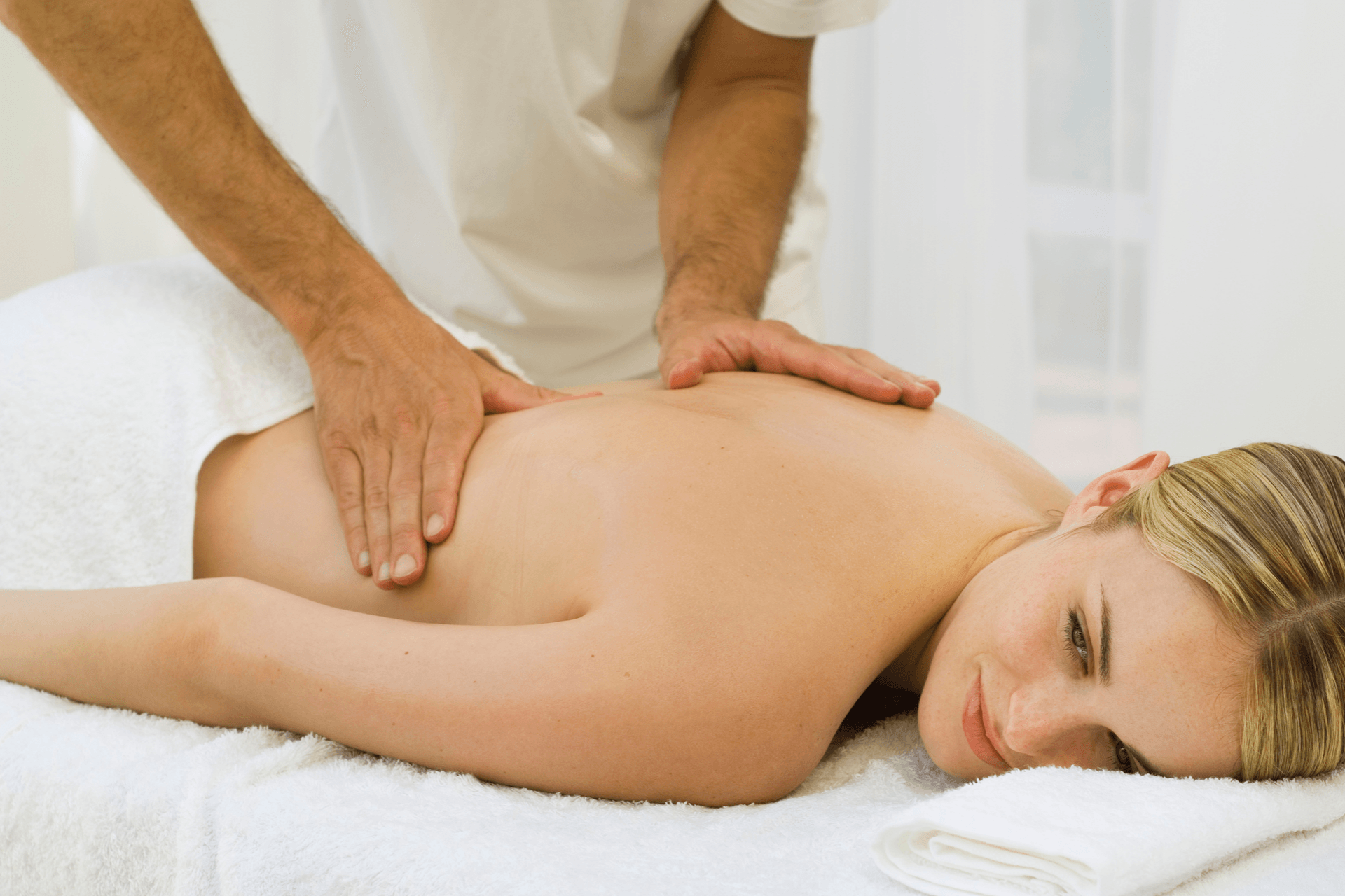 Woman receiving a sports massage