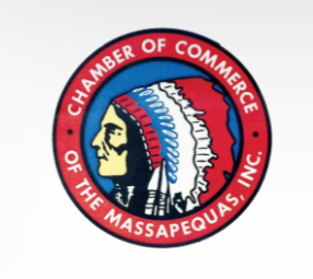 A logo for the chamber of commerce of massapequas inc.