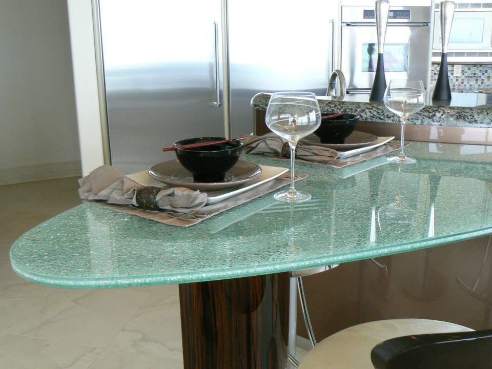 glass dining table set modern room