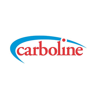 Carboline logo: Red text