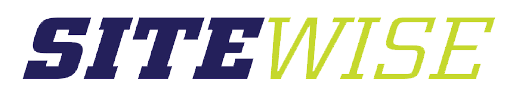 The SiteWise logo with dark blue