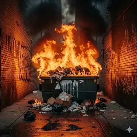 Dumpster fire safety Lafayette LA prevention