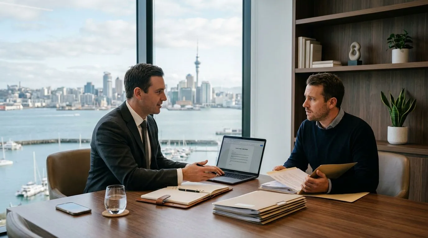 Criminal Defence Lawyer talks to client