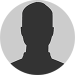 A dark grey silhouette of a head and shoulders inside a light grey circle.