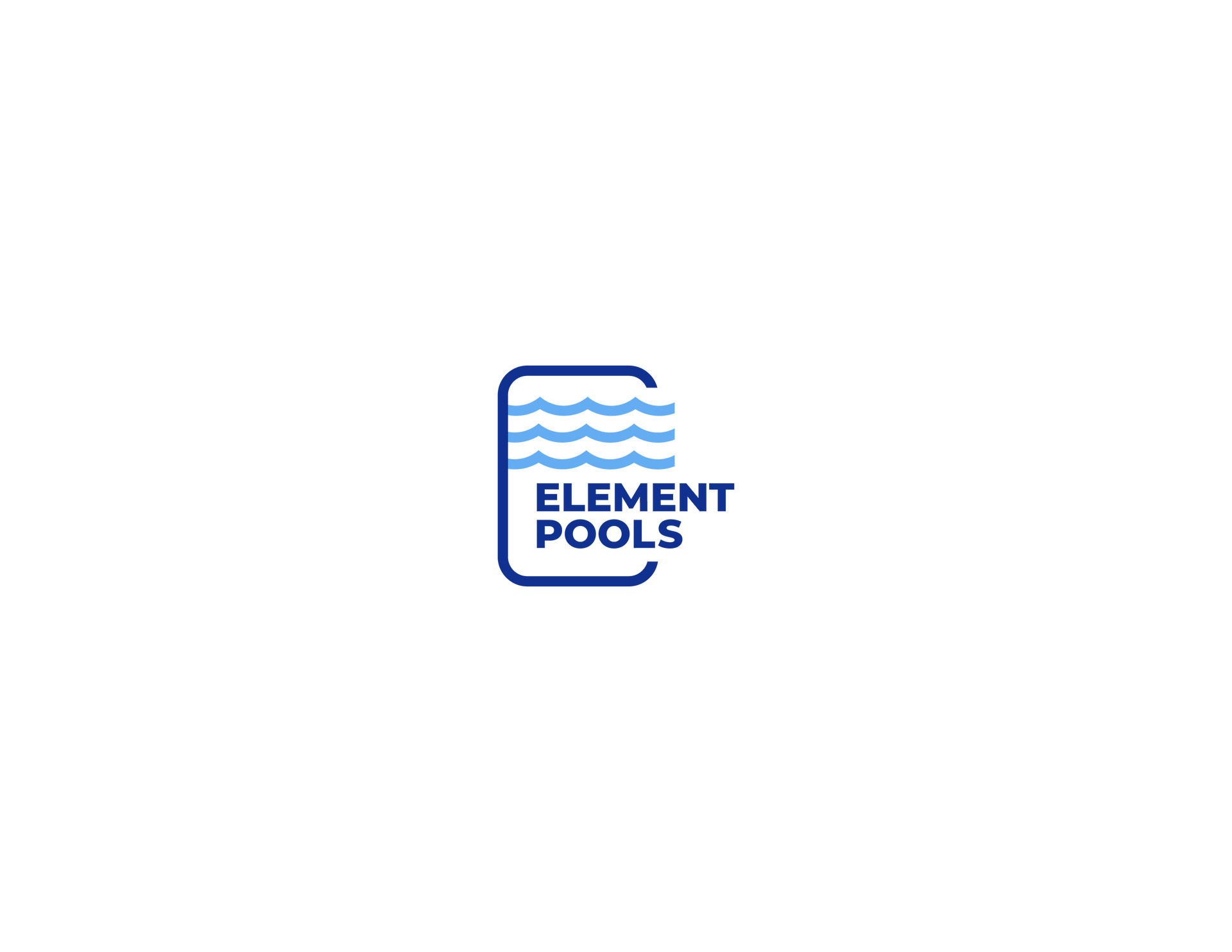 A logo for a company called element pools