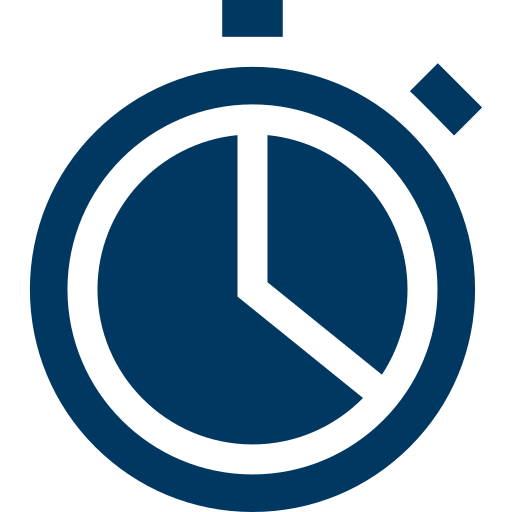 Un orologio blu con un cerchio bianco attorno