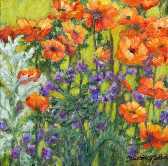 Canyon Flowers, Acrylic, 12x12, Private Collection