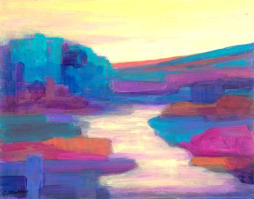 Evening Abstraction, Acrylic, 14x16