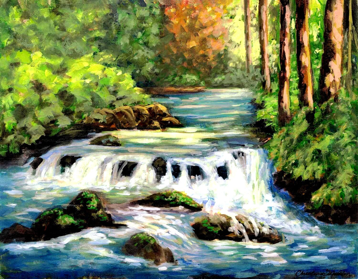 Go with the Flow, Oil, 14x18