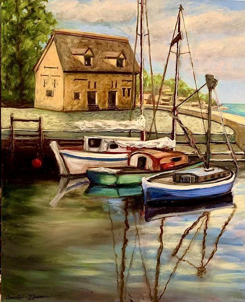 Harbor Home, Oil, 20x24