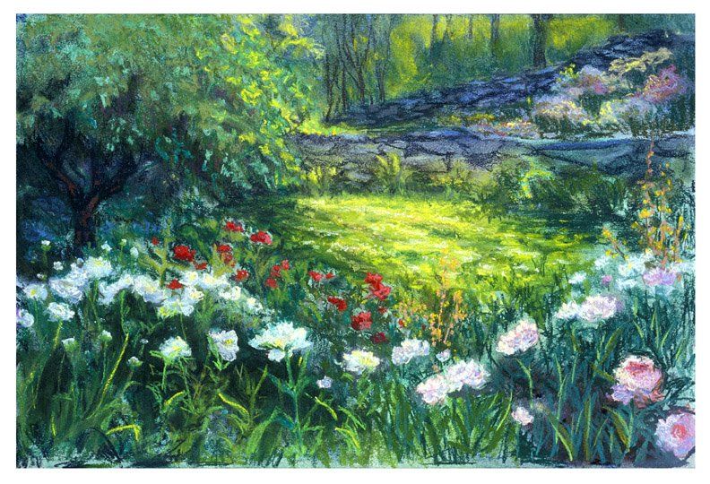 Hidden Garden, Pastel, 14x20, Private Collection