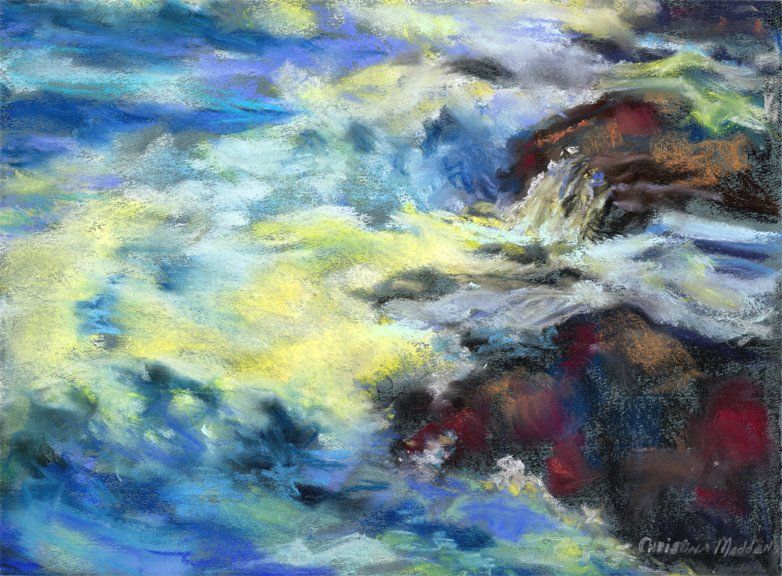 Liquid Light, Original Painting, Pastel, 11x14, Private Collection